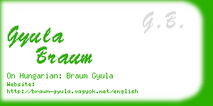 gyula braum business card